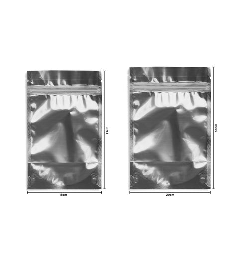 Metalize Tek Taraf Şeffaf Kilitli Doypack
