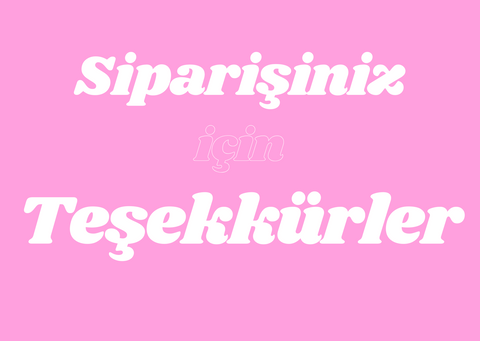 Hazır Özel Tasarım Renkli Teşekkür Kartı