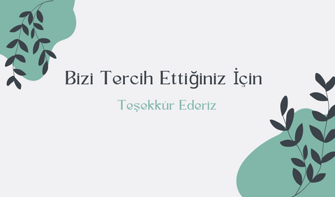 Hazır Özel Tasarım Renkli Teşekkür Kartı