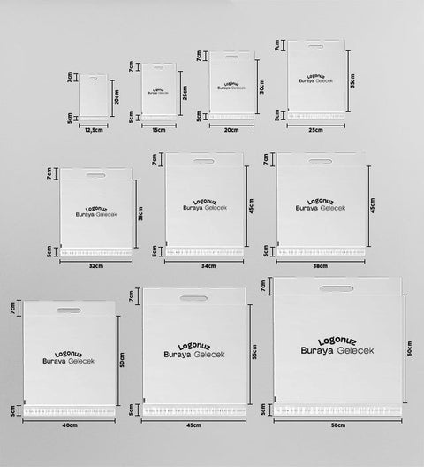 Firmanıza Özel Baskılı El Geçmeli Cepsiz Kargo Poşeti