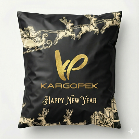 Firmanıza Özel Yılbaşı Temalı Kargo poşeti